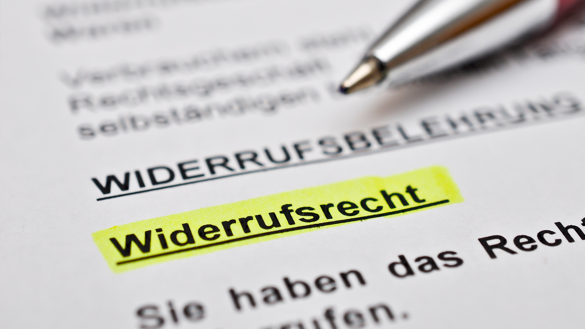 Widerrufsrecht © Stockfotos-MG - stock.adobe.com